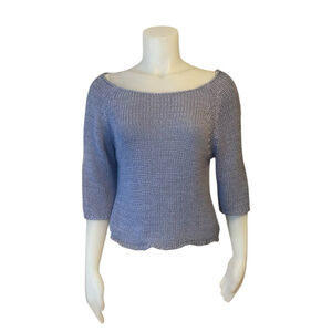 Women's B.K. & Co. Lightweight 3/4 Sleeve Knit Sweater Top, M, Lilac